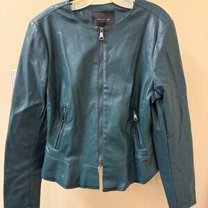 NWOT - Marc New York  (Andrew Marc) Faux Leather Jacket - Teal - Size L